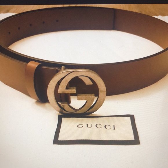 New Authentic Gucci Interlocking Brown Leather Belt-Size 100. Dust Bag I… - Picture 2 of 7